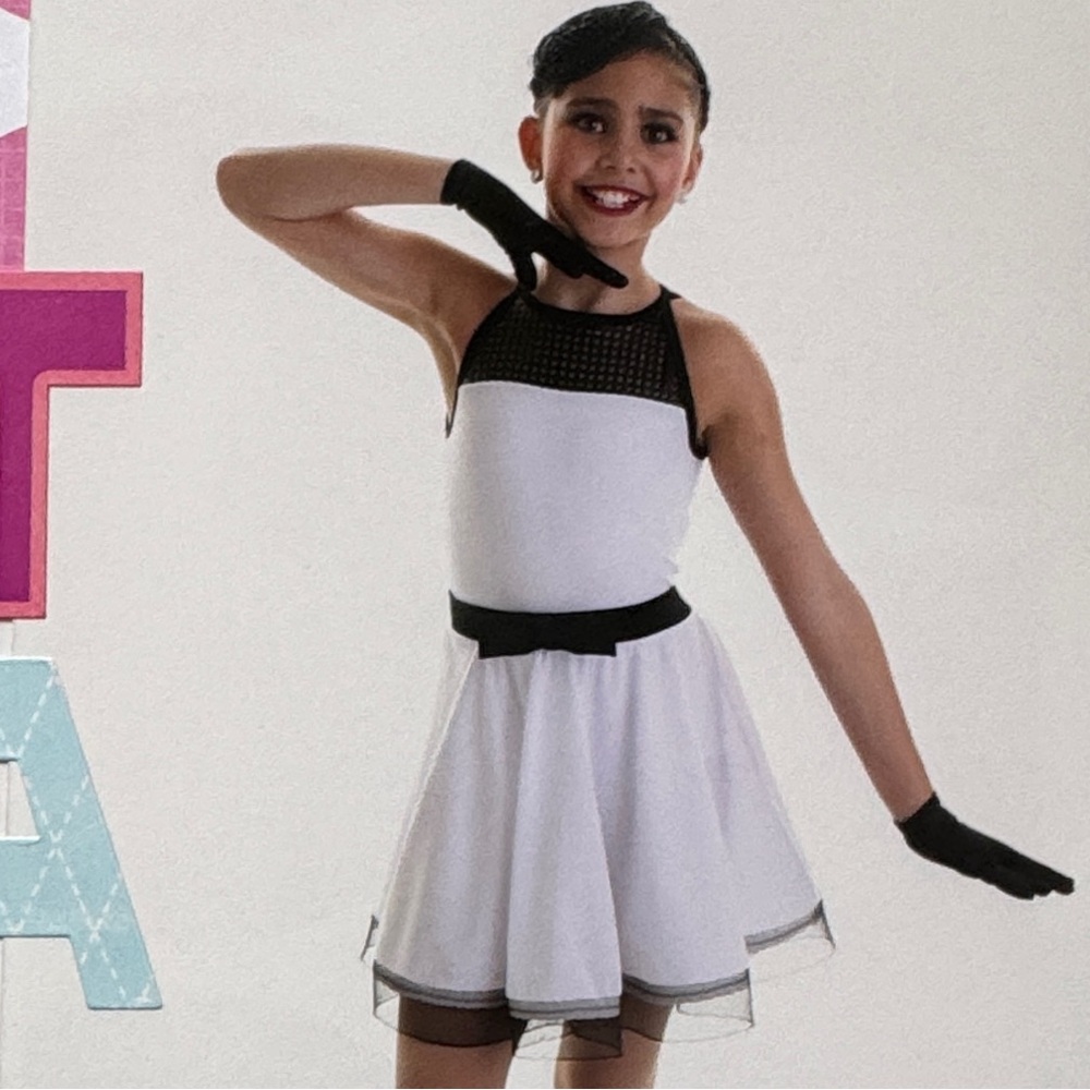 Curtain call Black and White Dance Costume child medium